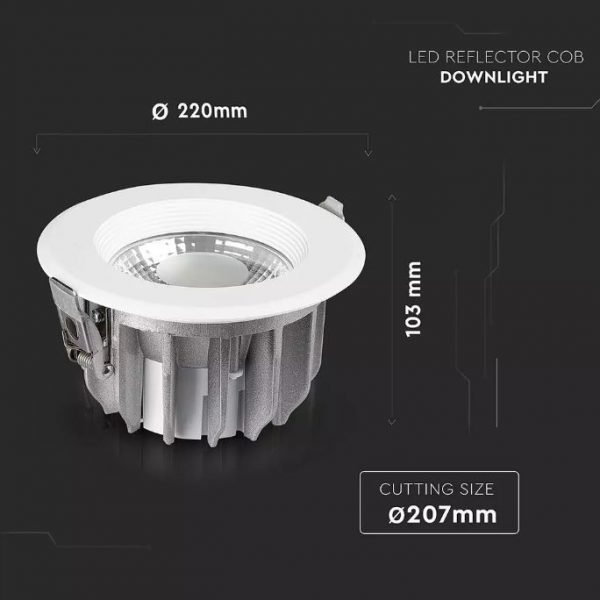 30W LED Reflector COB Downlight - High Lumens