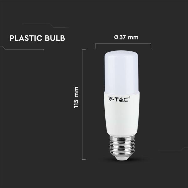 8W T37 LED Plastic Bulb E27