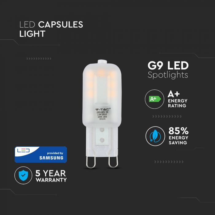2.5W G9 LED Plastic Capsule Bulb