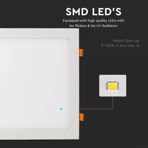 18W LED Recessed Panel Square with Driver
