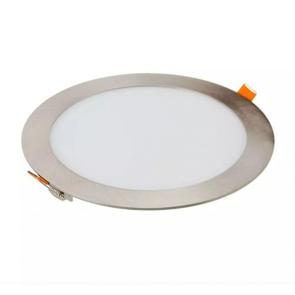 24W LED Slim Panel Light - Round -Satin Nickel