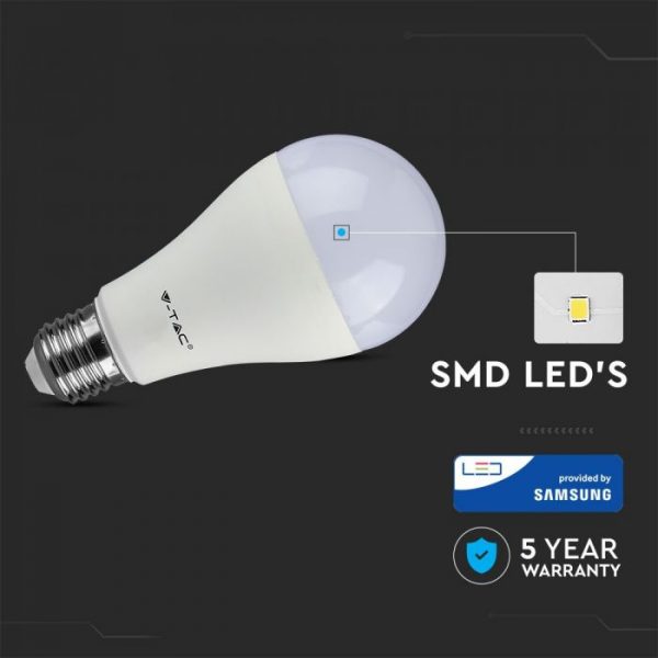 15W A65 LED Plastic Bulb Samsung Chip E27