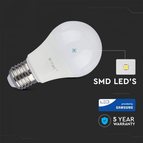 9W A58 LED Plastic Bulb Samsung Chip E27