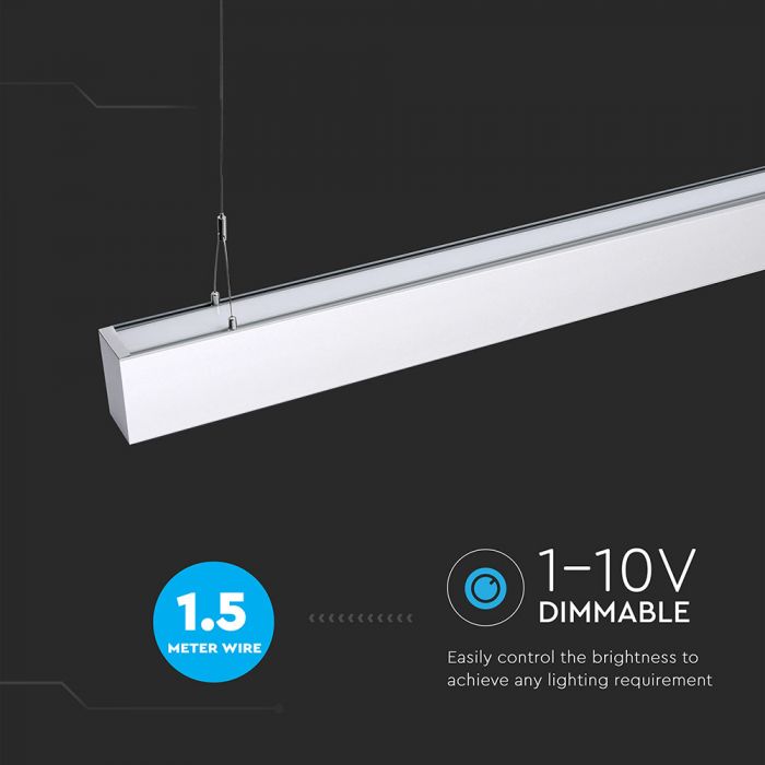 Suspended Linear LED Light 60W Up/Down SAMSUNG 120CM 1-10V Dimmable