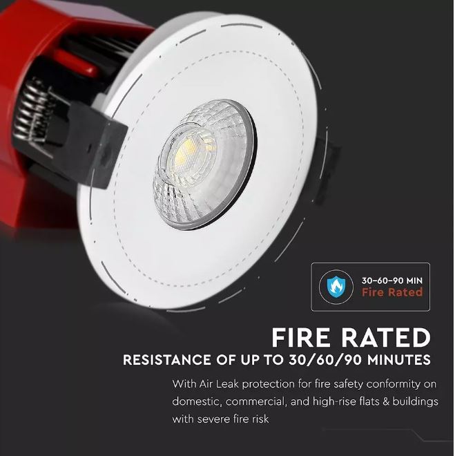 8W LED Fire Rated Downlight IP65 CCT:3in1 Dimmable