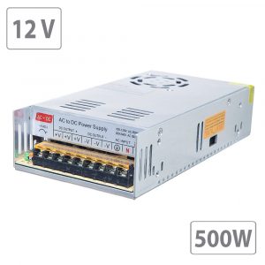 500W LED Strip Power Supply -12V DC- Metal 41.5A