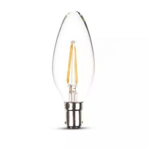 4W CANDLE FILAMENT BULB -CLEAR COVER WITH SAMSUNG CHIP 3000K Warm White