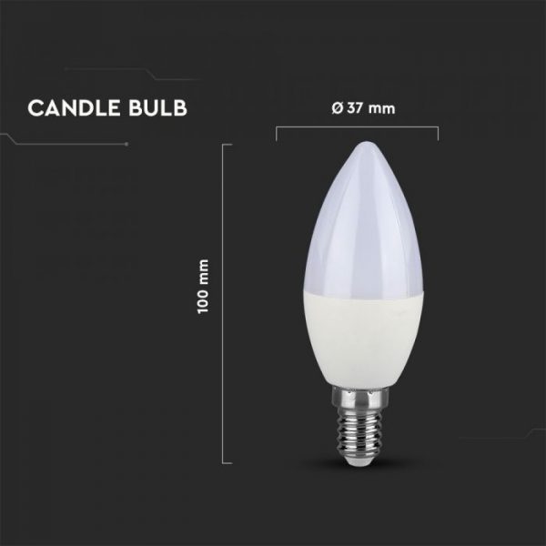 4.5W Plastic Candle Bulb - E14 - SAMSUNG CHIP A++