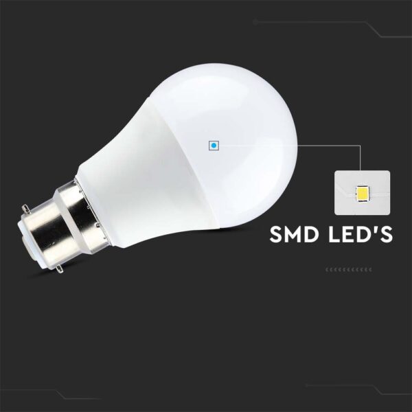 9W A60 LED Plastic Bulb B22 Dimmable