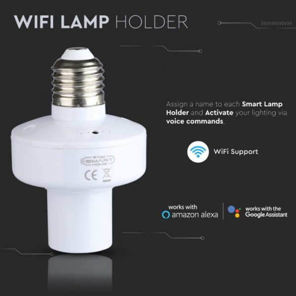 WIFI Lamp Holder-compatible with Amazon Alexa and Google Home