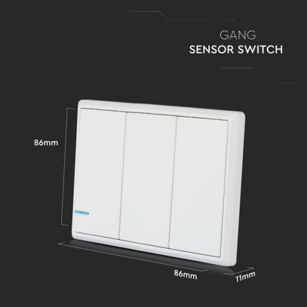 3 Gang Way Sensor Switch IP54