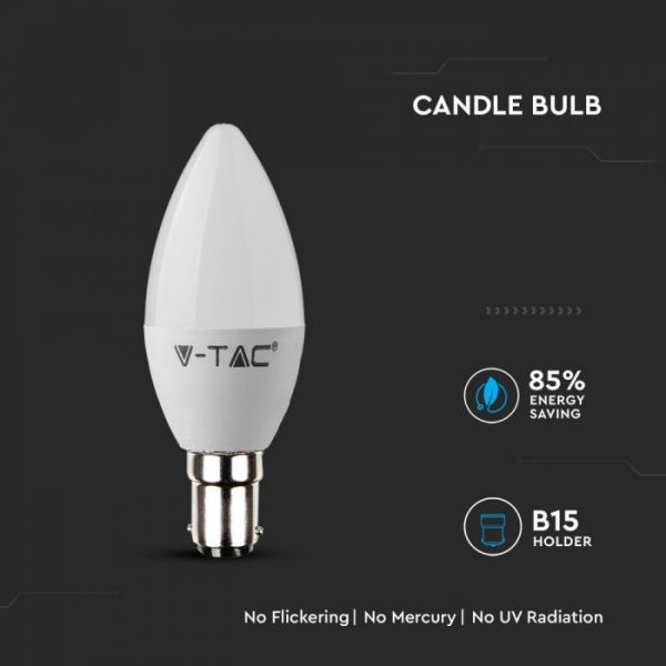5.5W Plastic Candle Bulb Dimmable with Samsung Chip 3000K Warm White