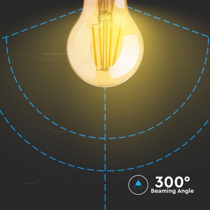 4W A60 Filament Bulb - Amber Cover