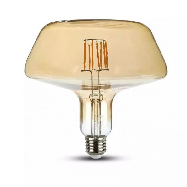 8W T180 LED Filament Bulb Amber Glass