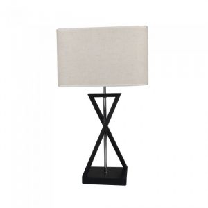 DESIGNER TABLE LAMP WITH IVORY LAMP SHADE-SQUARE