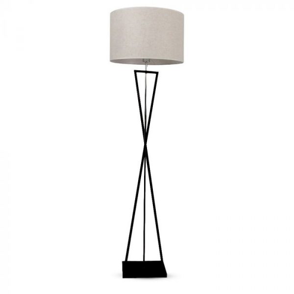 VT-7913 DESIGNER FLOORLAMP WITH IVORY LAMPSHADE-RD