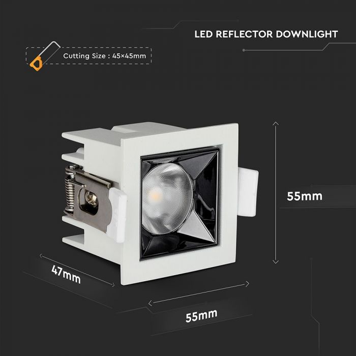 4W LED Reflector Downlight 12° Beam Angle with SMD Samsung Chip