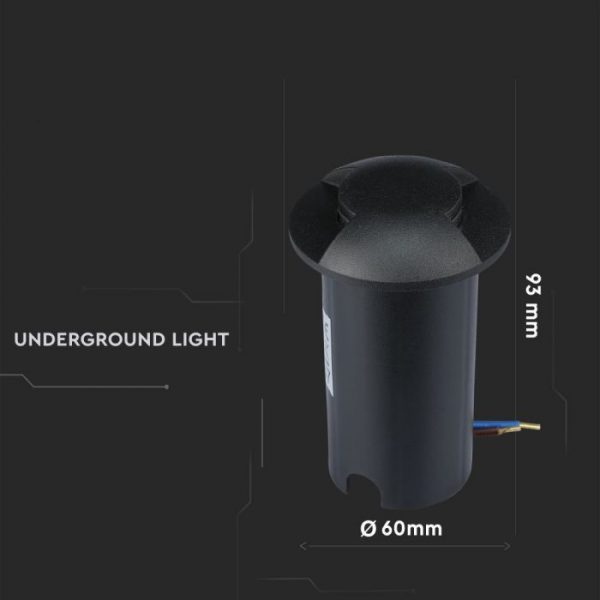 1W Led Underground Light Black