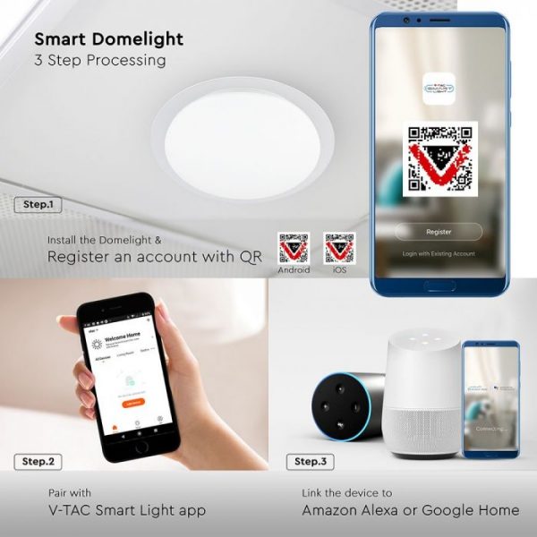 40W Smart LED Starry light CCT - Alexa and Google Home