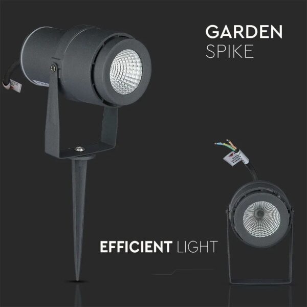 12W LED Garden Spike Lamp Grey Body