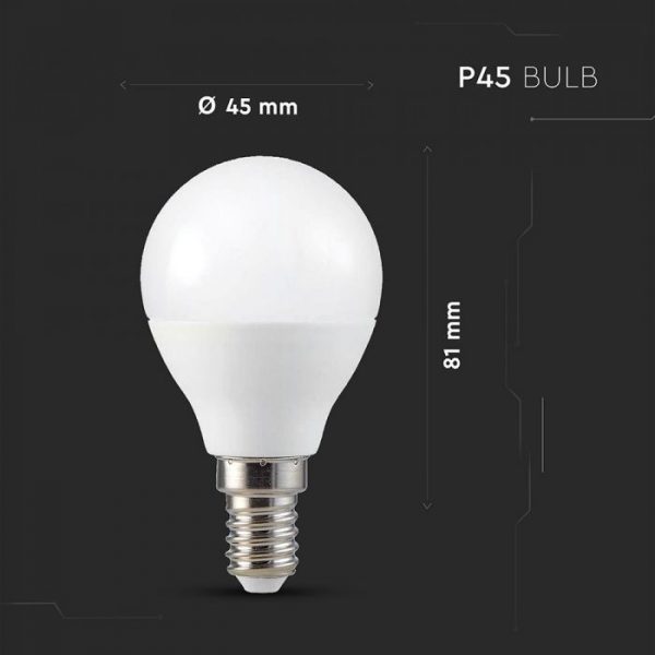 LED Bulb 4.5W E14 P45 SMART RGB, White, Warm White