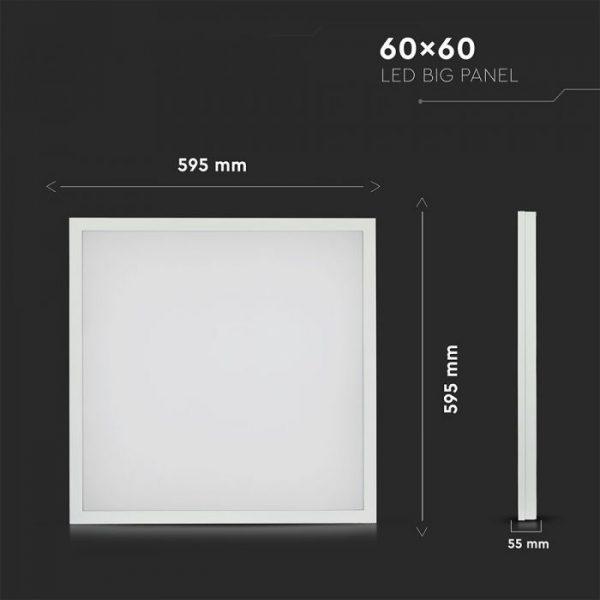 25W High-Lumen LED Panel Light Surface and Recessed 600x600