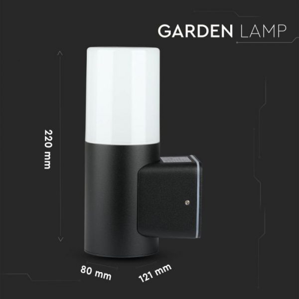GU10 Garden Wall Lamp Round Black/White