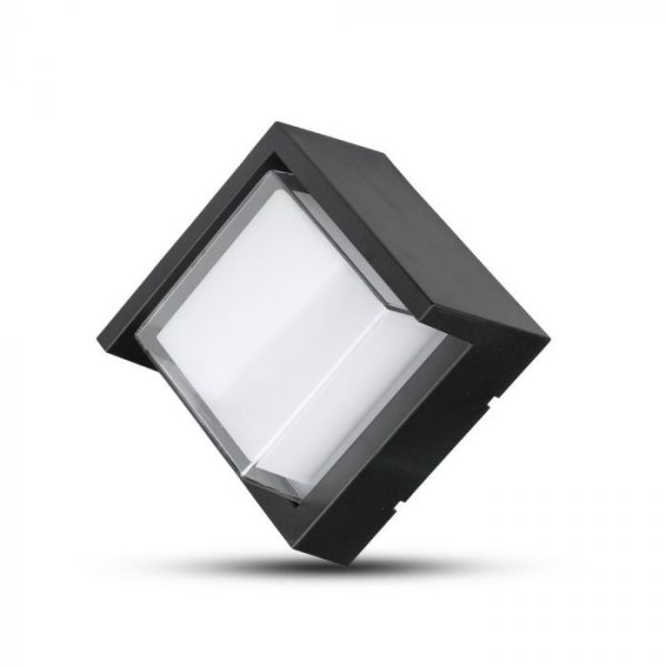 7W LED Wall Light Semi Frame Black Round/ Square