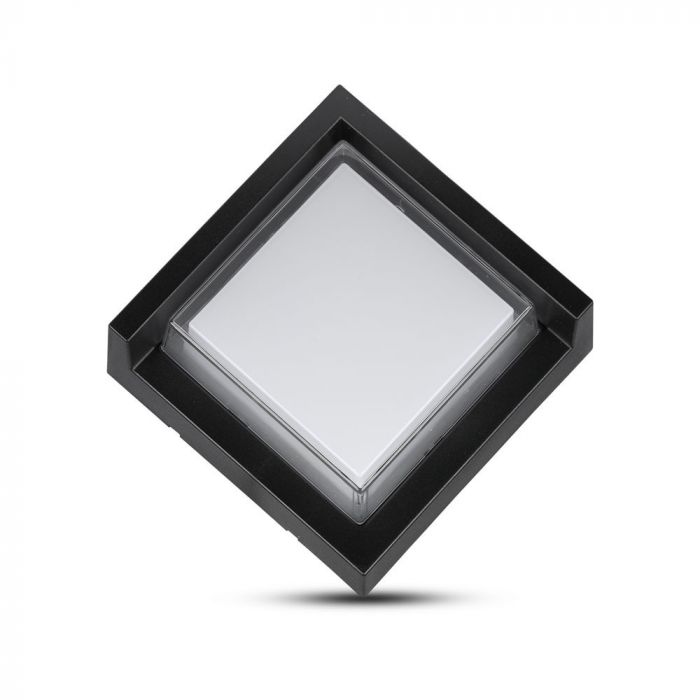 7W LED Wall Light Semi Frame Black Round/ Square