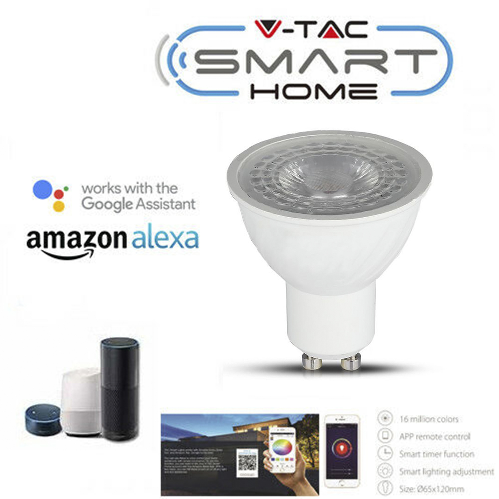 4.5W LED GU10 Smart Spotlight CCT 3in1 Adjustable - Compatible With Amazon Alexa And Google Home