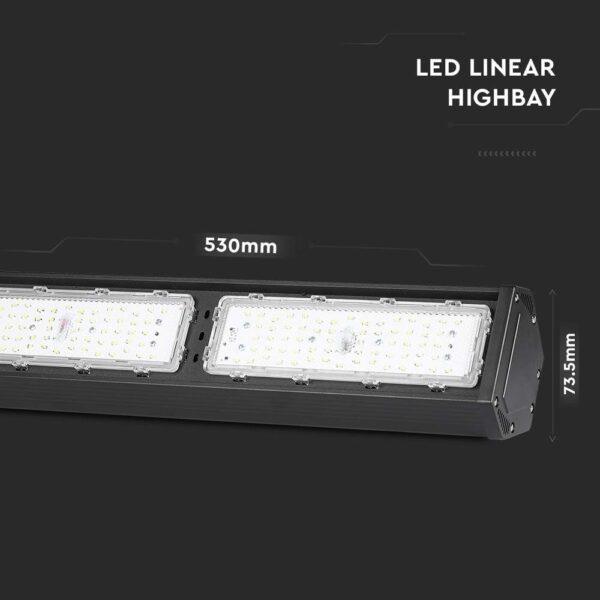 100W Linear High Bay Light Samsung LED Black Body