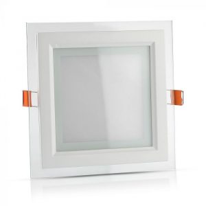 18W LED Slim Glass Recessed Panel with Driver - Square - 198mm