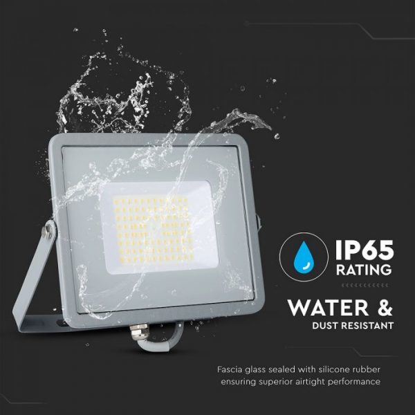 50W LED Floodlight Slimline, 6000 Lumens (120 Lm/W), 100 degree Beam Angle, SMD Samsung Chip, 5 Years Warranty, IP65
