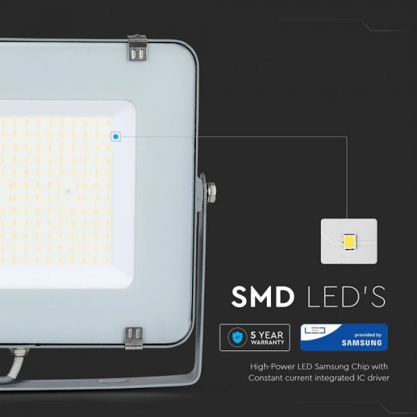 150W LED Floodlight Slimline, 18000 Lumens (120 Lm/W), 100 degree Beam Angle, SMD Samsung Chip, 5 Years Warranty, IP65