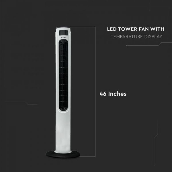 46-inch white tower fan
