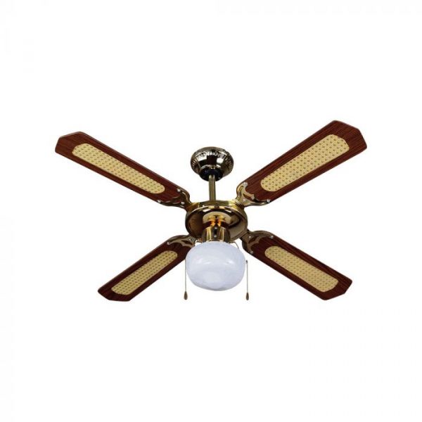 50W 5 Speed Ceiling Fan with Light Pull Chain - AC Motor - Remote Control