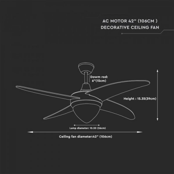 42-inch MDF ceiling fan