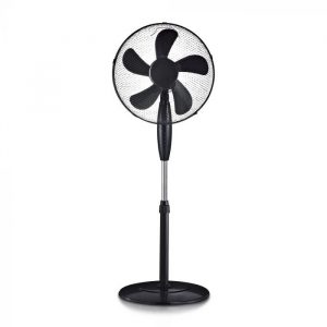 55W 3 Speed Stand Fan - Round Base Black - Adjustable Height