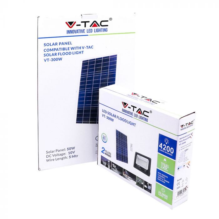 50W solar panel floodlight, V-Tac VT-300W