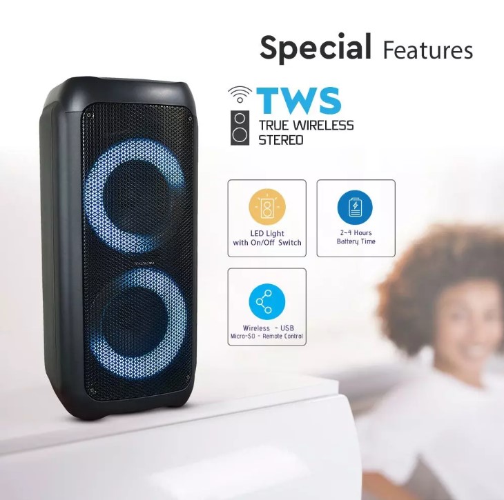 35W Rechargeable Speaker TWS Function Wired Microphone-RF