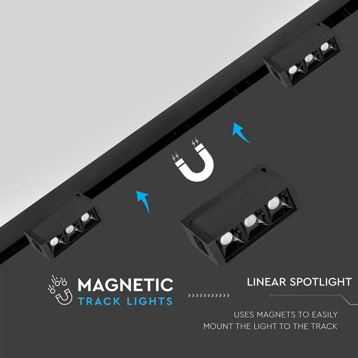 3*1W LED Magnetic SMD Linear Spotlight IP20 24V