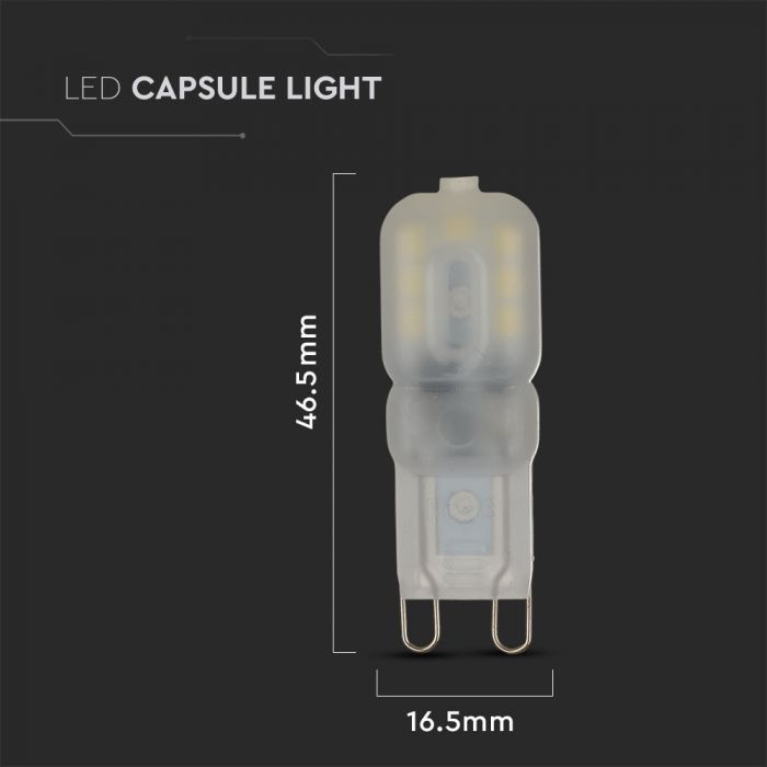 2.5W G9 LED Plastic Capsule Bulb 300 degree Beam Angle