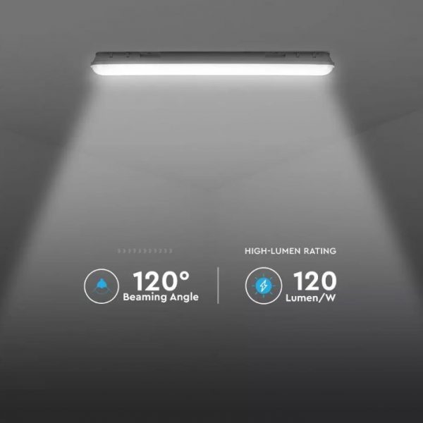 36W LED Waterproof Fitting 4 feet /120cm - Milky Cover - Samsung Chip