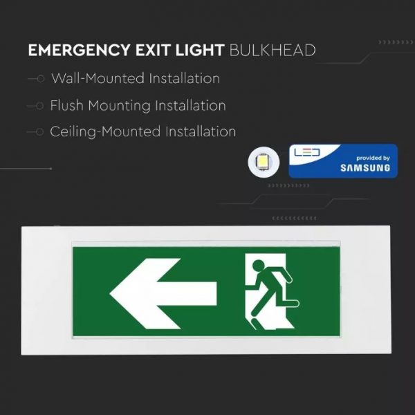 LED Emergency Light 12 hours Recessed - Samsung Chip - 6000k