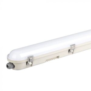 48W LED Waterproof Fitting 5ft 150cm Milky Cover SS Clips