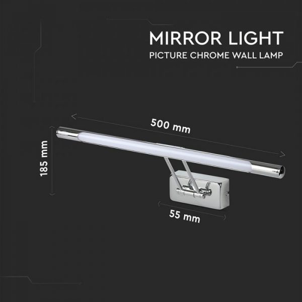 8W LED Mirror Lamp Chrome 3000K/4000K