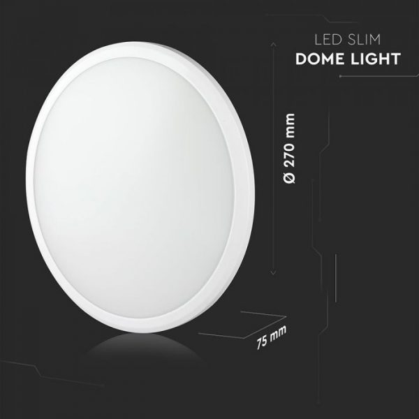 14W Slim Dome Light with Emergency+Sensor - Samsung Chip - IP54