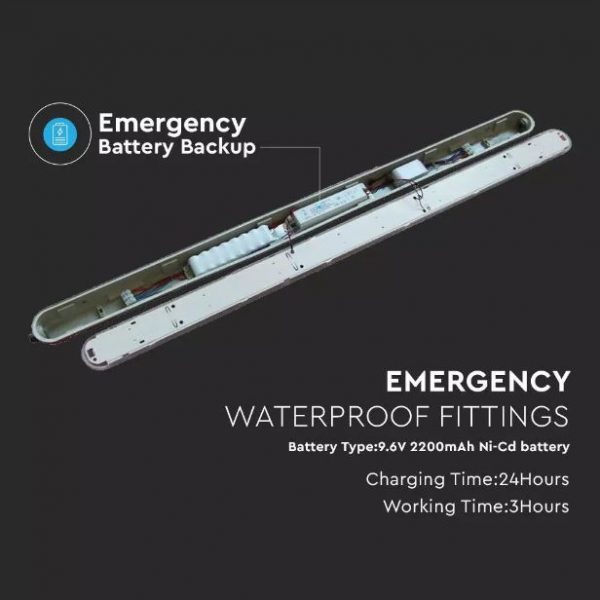 36W LED Emergency Waterproof Fitting 4 feet /120cm  IP65