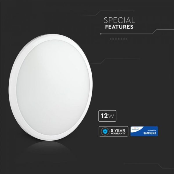 12W Slim Dome Light - Samsung Chip - IP65