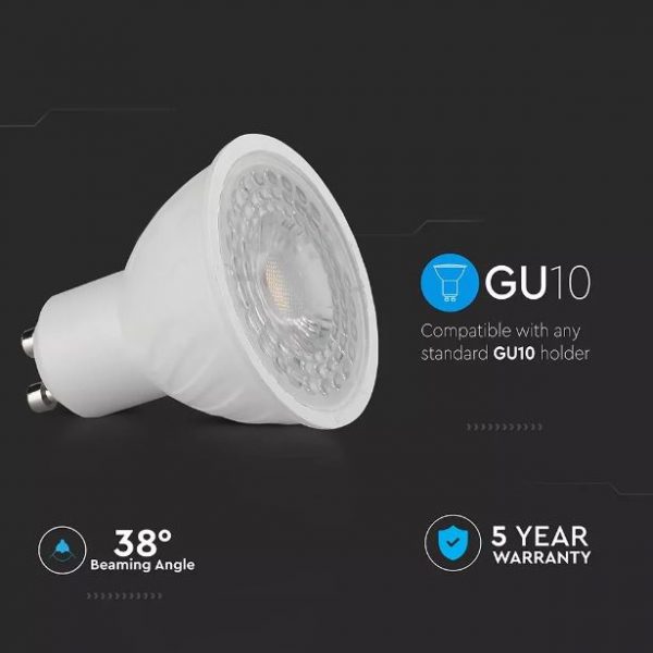 6.5W GU10 Ripple Plastic Spotlight 38 degree